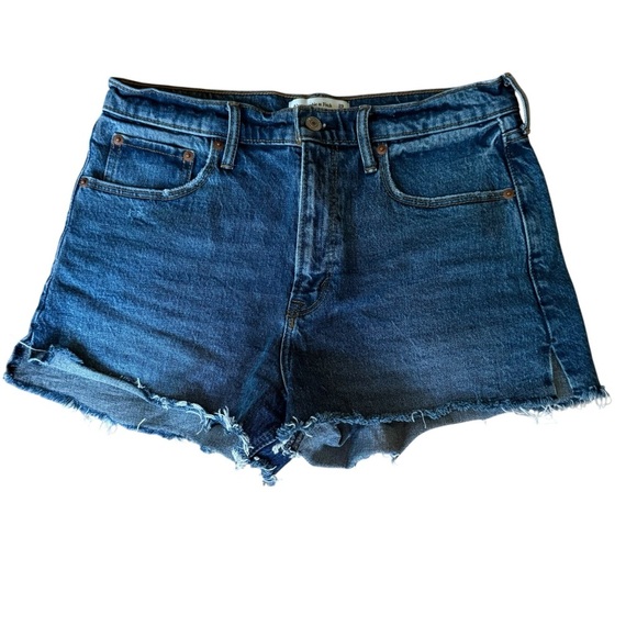 Abercrombie & Fitch Shorts Womens 29/8 High Rise Distressed  The Mom Short Denim - Picture 1 of 6